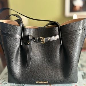 Michael Kors black leather tote